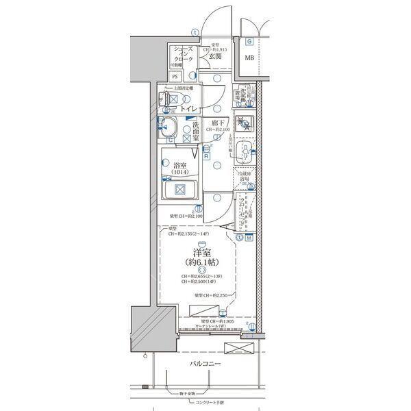 ディアレイシャス浅間町III（904） 間取り図画像
