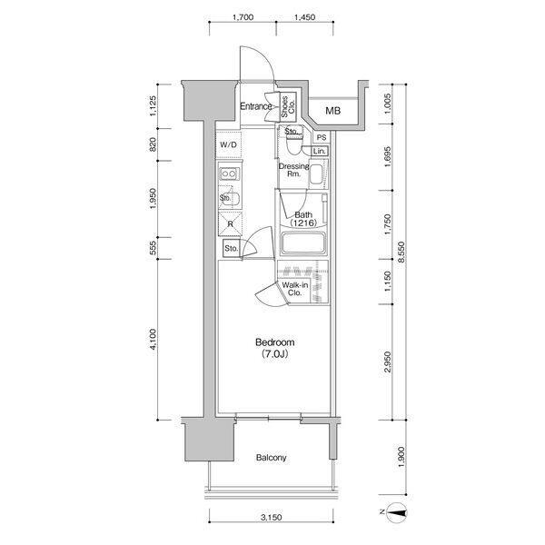 ザ・パークハビオ新栄（507） 間取り図画像