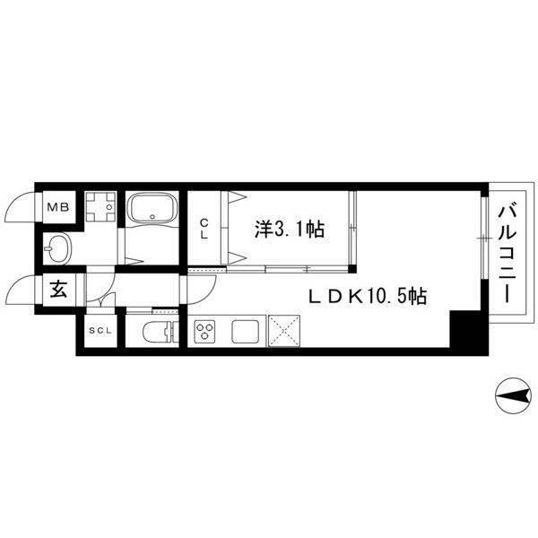 アンジュ栄（903） 間取り図画像