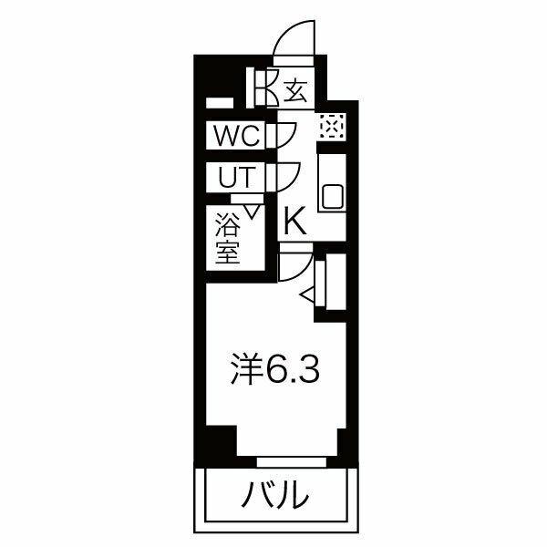 メイクス上前津Ⅲ（703） 間取り図画像