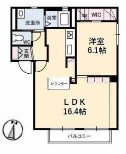 シャーメゾンＭ−Ⅱ（206） 間取り図画像