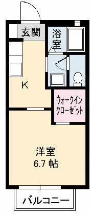 ベルデ北田　Ａ棟（201） 間取り図画像