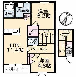 エクシード・ドミール　Ａ棟（202） 間取り図画像