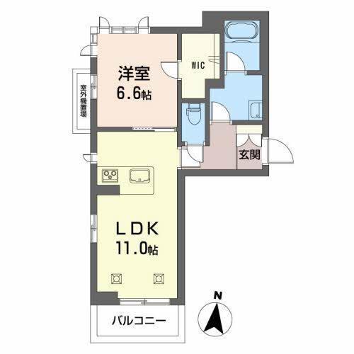 カ−サ・グリナ−ジュＭＪ−Ｂ（203） 間取り図画像