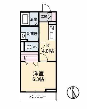 ウォルナット東朝日町（102） 間取り図画像