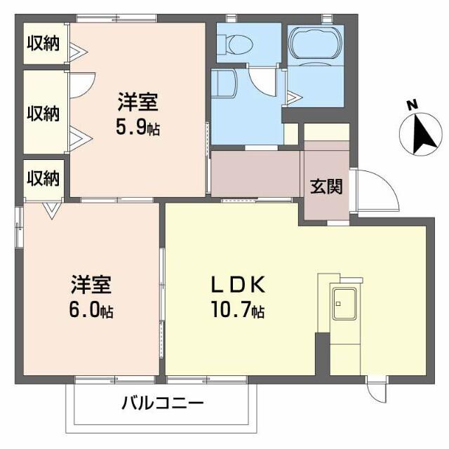 カンナビーＫ　Ｂ棟（103） 間取り図画像