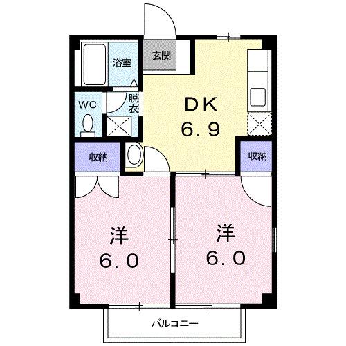 コーポ新町（102） 間取り図画像