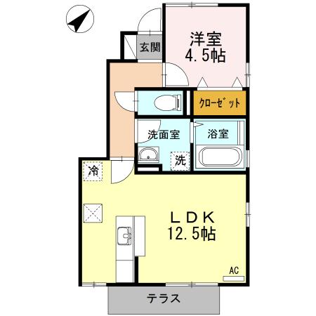 クレールコート（101） 間取り図画像