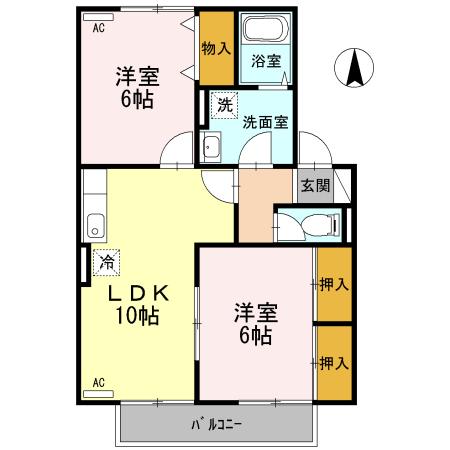 ソレアード上谷　B棟（B101） 間取り図画像