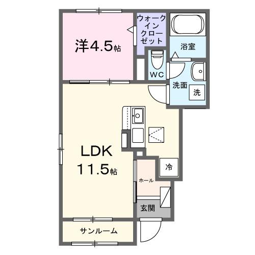 カリダドムス　β（101） 間取り図画像