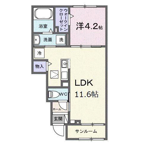 シャンテ　カノンＢ（103） 間取り図画像