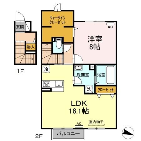 フォルティア．ｍ（202） 間取り図画像