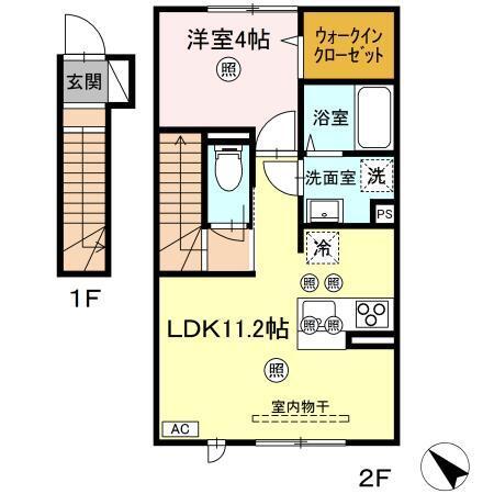 浜乃木レジデンスK（201） 間取り図画像