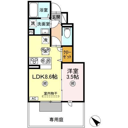 浜乃木レジデンスK（103） 間取り図画像