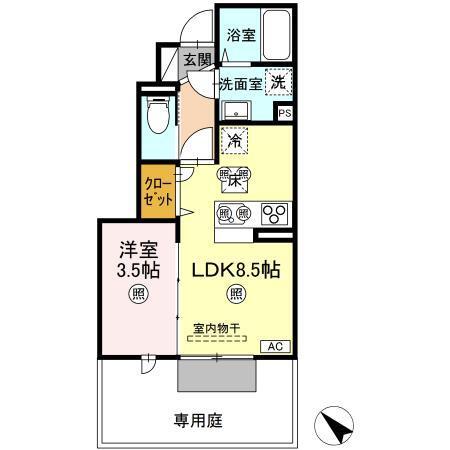 浜乃木レジデンスK（102） 間取り図画像