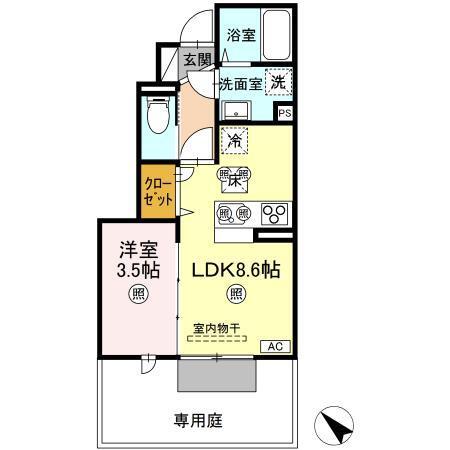 浜乃木レジデンスK（101） 間取り図画像