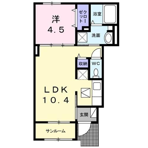 ステラ玉湯（102） 間取り図画像