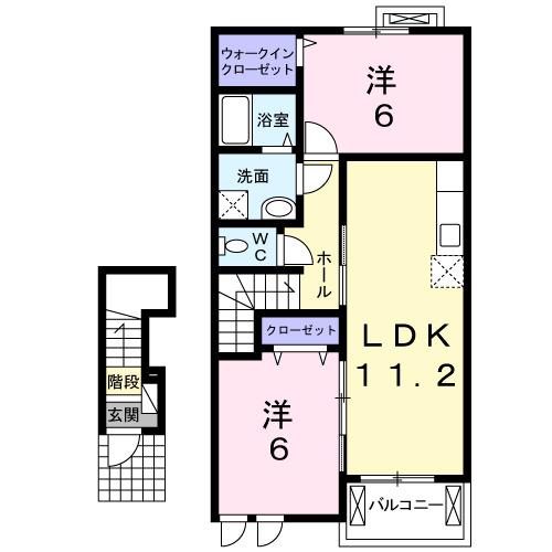メゾン　アリエッタ　Ａ（202） 間取り図画像
