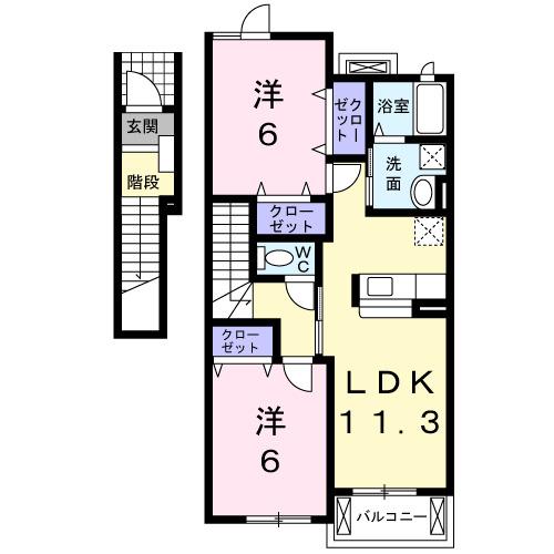 カーサ・リリアントＢ（202） 間取り図画像