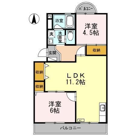 スカイハイツ（501） 間取り図画像