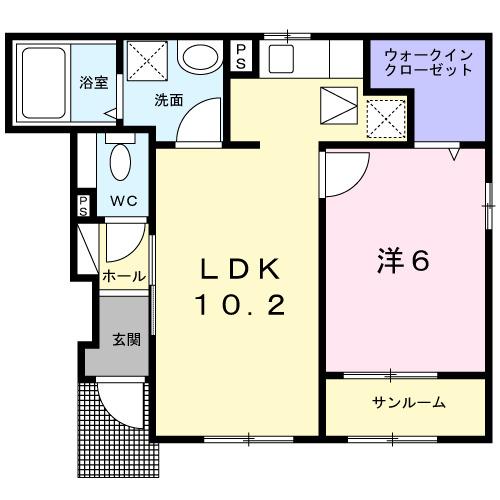 ステラ東出雲　Ⅱ（104） 間取り図画像