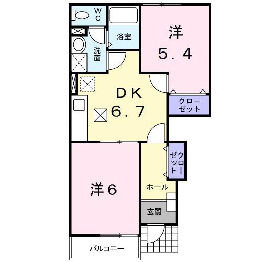 ピュアヒルズ（102） 間取り図画像