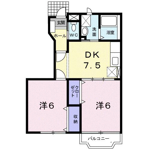 カーサフィオーレＡ（101） 間取り図画像