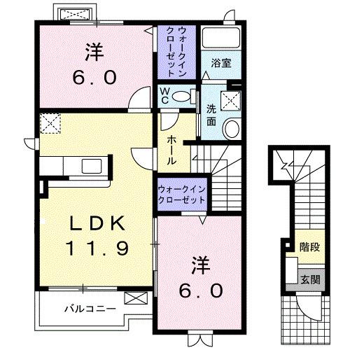 リヴァーサイド意宇Ⅴ（201） 間取り図画像