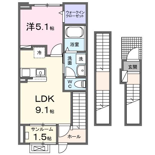 カルム栄町Ⅰ（303） 間取り図画像