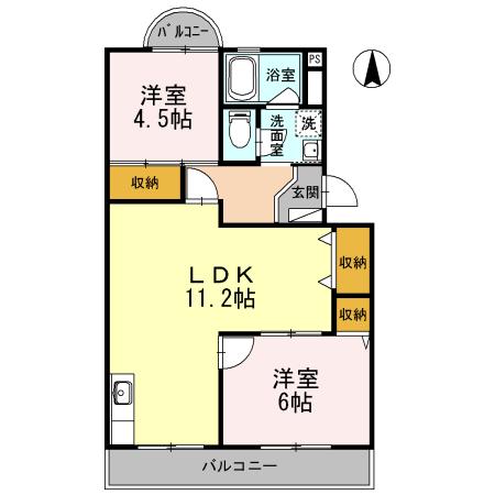 スカイハイツ（502） 間取り図画像