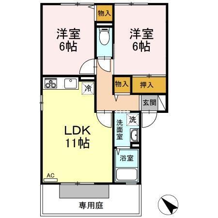 サンシャイン玉芙蓉　Ａ棟（A101） 間取り図画像