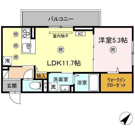 amレジデンス出雲（203） 間取り図画像