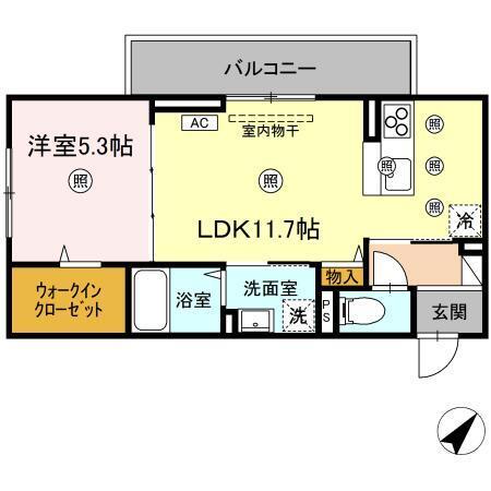 amレジデンス出雲（202） 間取り図画像