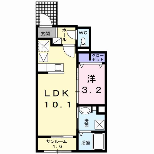 Ｊ−シャモニー　スロープ　Ⅰ（102） 間取り図画像