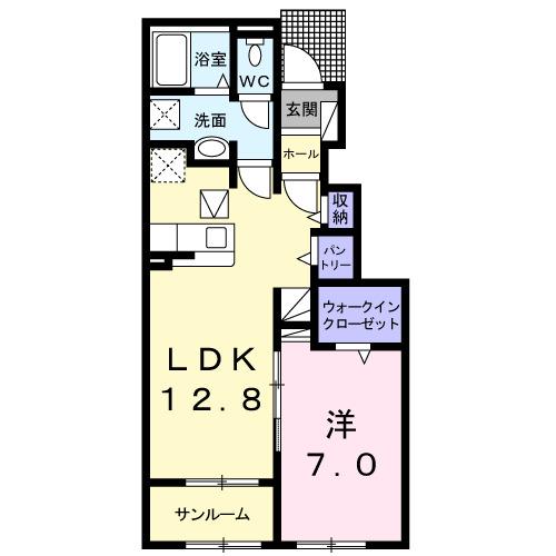 メディオ　サルーテ　Ａ（102） 間取り図画像