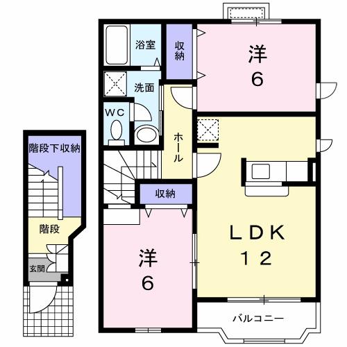 アンソレイユＡ（205） 間取り図画像