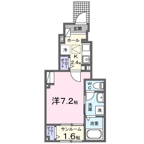 カルム栄町Ⅱ（104） 間取り図画像