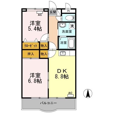 サンフォーレ青葉台（305） 間取り図画像