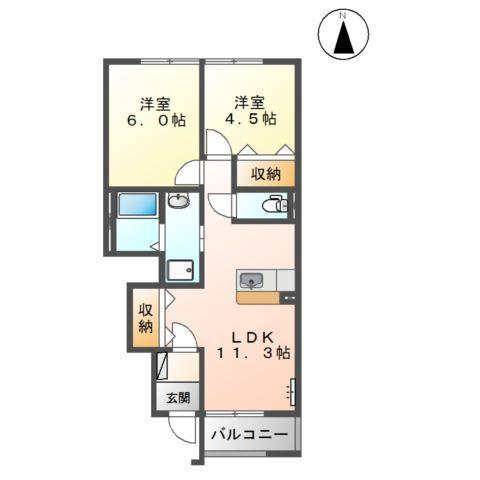 ボヌールⅡ 間取り図画像