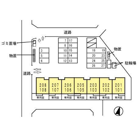 クヴェレ（202） 駐車場