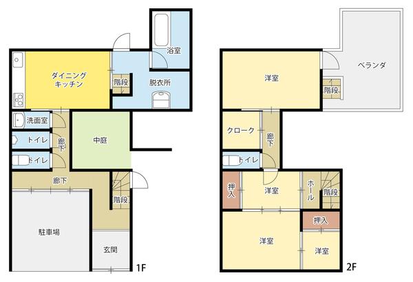 東出雲町揖屋収益物件 間取り図画像