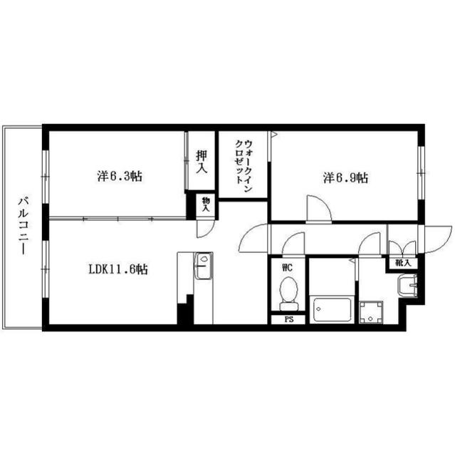 クレセントムーン（102） 間取り図画像