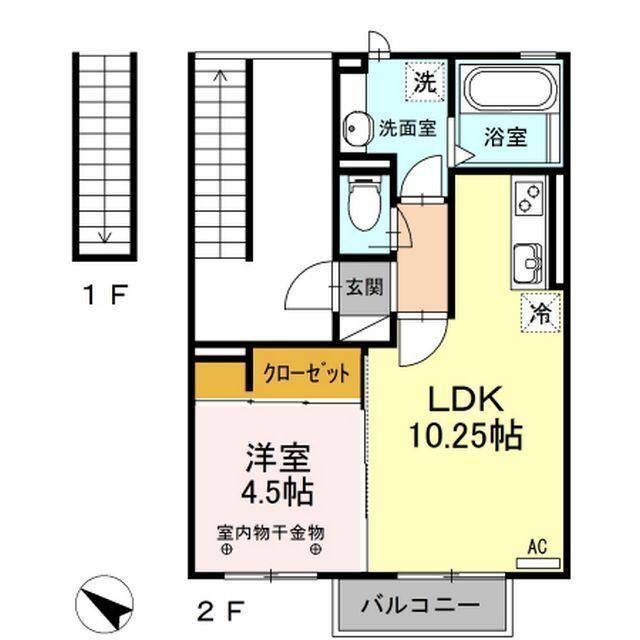 プラムフィールド西脇（202） 間取り図画像