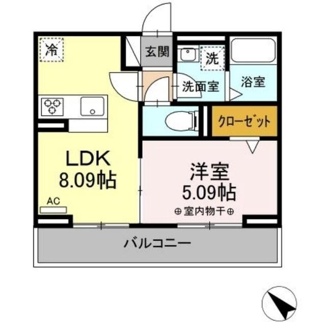 D crest中田本町（203） 間取り図画像