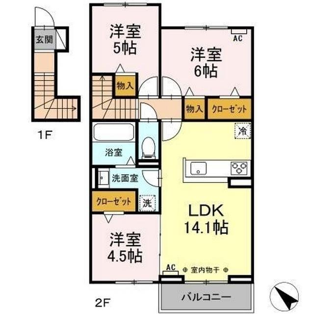 カーサ・ボニータ（202） 間取り図画像