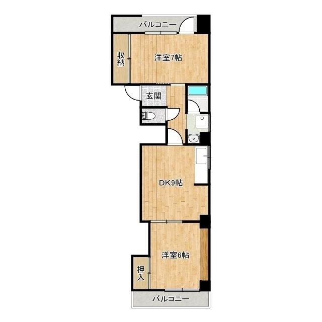中町コーポラス・（301） 間取り図画像