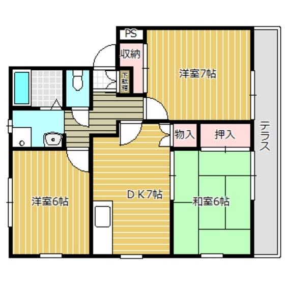 モンペリエ宮ノ前・（B102） 間取り図画像