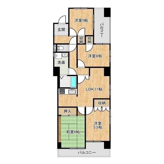 セントラルマンション（701） 間取り図画像