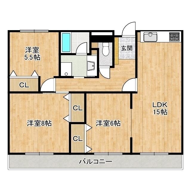 Avenir大岩（301） 間取り図画像