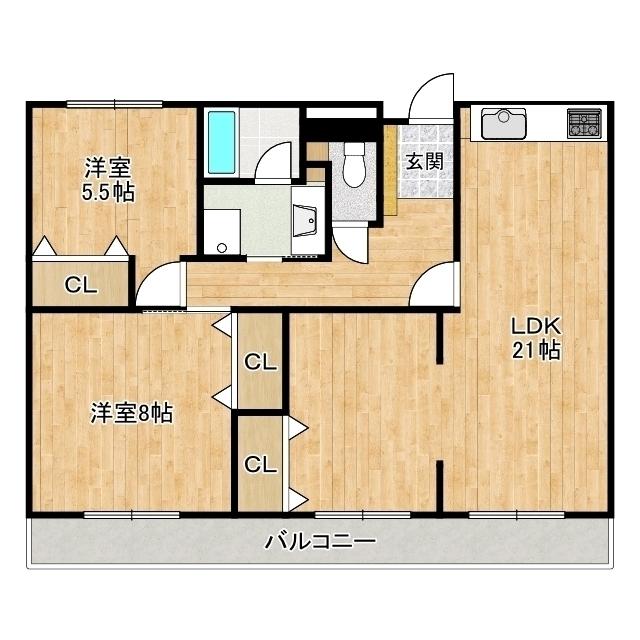 Avenir大岩（303） 間取り図画像